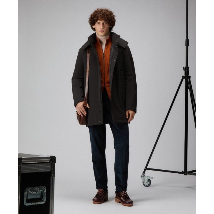 Tirenna Uomo Abbigliamento :Peuterey Kruger Tj01 Cappotto tecnico nero