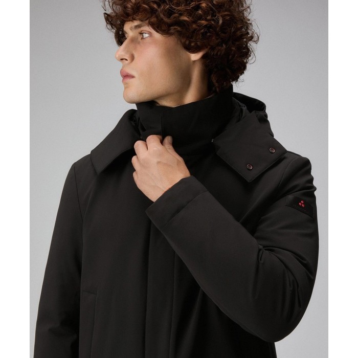 Tirenna Uomo Abbigliamento :Peuterey Kruger Tj01 Cappotto tecnico nero