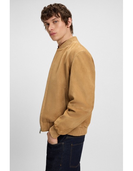 Tirenna Uomo Abbigliamento: Boss giubbino pelle scamosciata