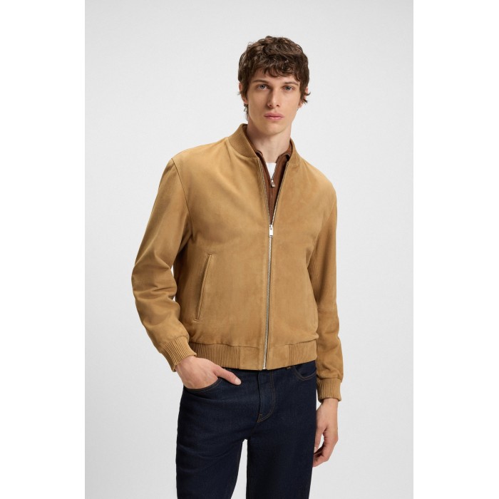 Tirenna Uomo Abbigliamento: Boss giubbino pelle scamosciata