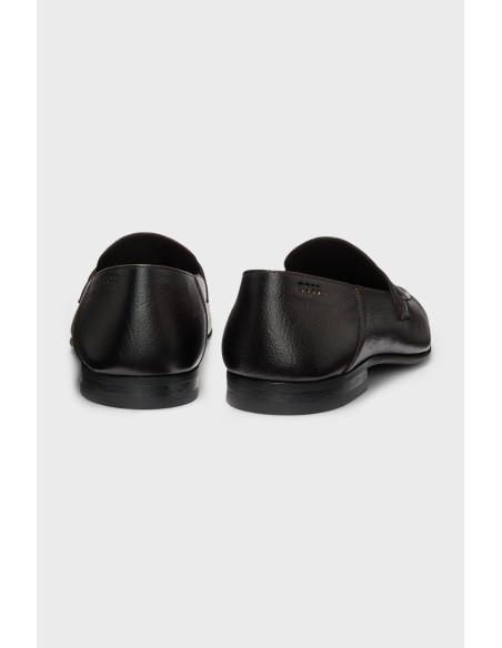 Tirenna Uomo Abbigliamento: Boss mocassini penny in pelle martellata