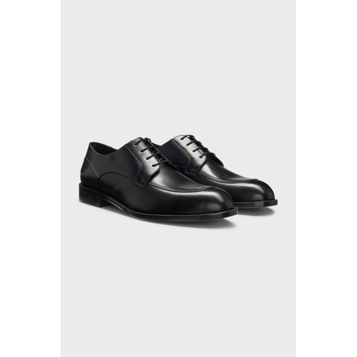 Tirenna Uomo Abbigliamento: Boss scarpe Derby pelle nero