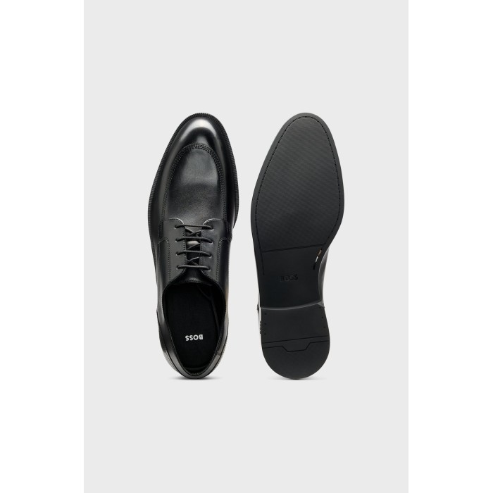 Tirenna Uomo Abbigliamento: Boss scarpe Derby pelle nero