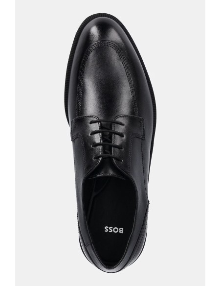 Tirenna Uomo Abbigliamento: Boss scarpe Derby pelle nero