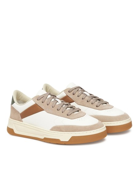 Tirenna Uomo Abbigliamento: Boss Sneakers Baltimore Bianco Beige