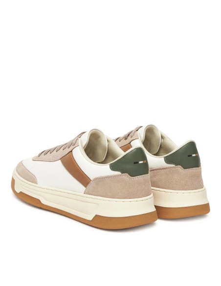 Tirenna Uomo Abbigliamento: Boss Sneakers Baltimore Bianco Beige
