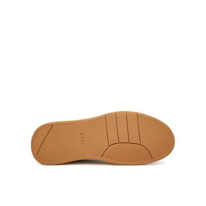 Tirenna Uomo Abbigliamento: Boss Sneakers Baltimore Bianco Beige