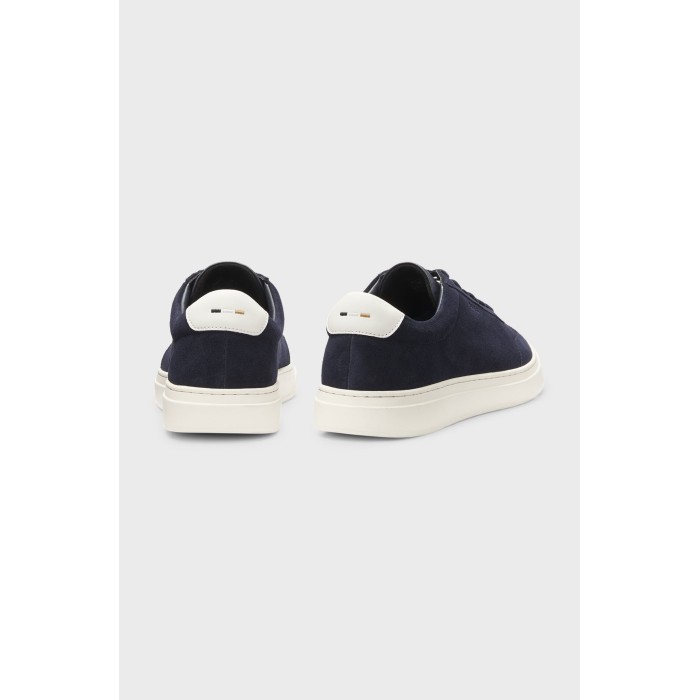 Tirenna Uomo Abbigliamento: Boss Sneakers in pelle scamosciata blu 2