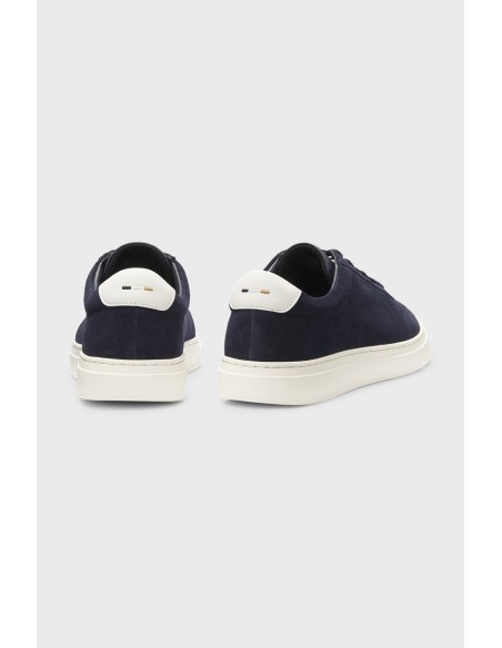 Tirenna Uomo Abbigliamento: Boss Sneakers in pelle scamosciata blu