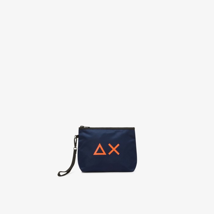 Tirenna Uomo Abbigliamento: Sun68 Pochette in nylon con logo blu