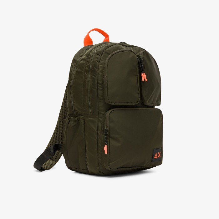 Tirenna Uomo Abbigliamento: Sun68 Zaino in nylon militare scuro 2