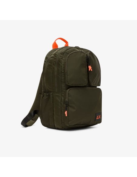 Tirenna Uomo Abbigliamento: Sun68 Zaino in nylon militare scuro