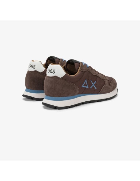 Tirenna Uomo Abbigliamento: Sun68 sneaker Tom in nylon e suede marrone