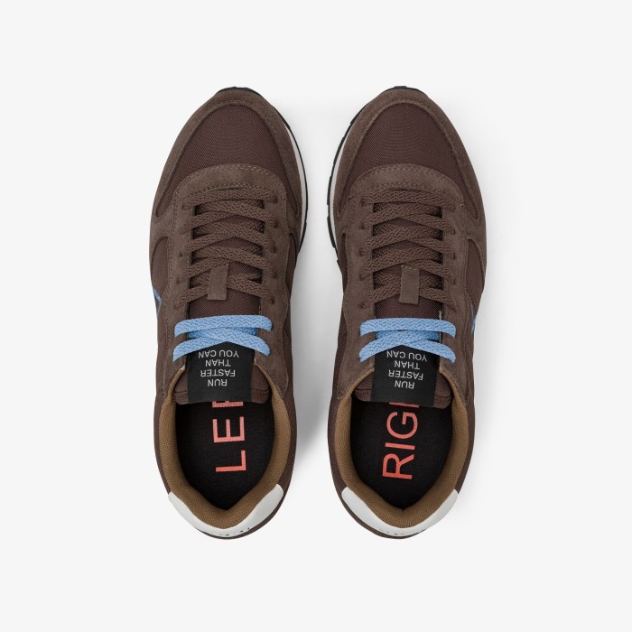 Tirenna Uomo Abbigliamento: Sun68 sneaker Tom in nylon e suede marrone
