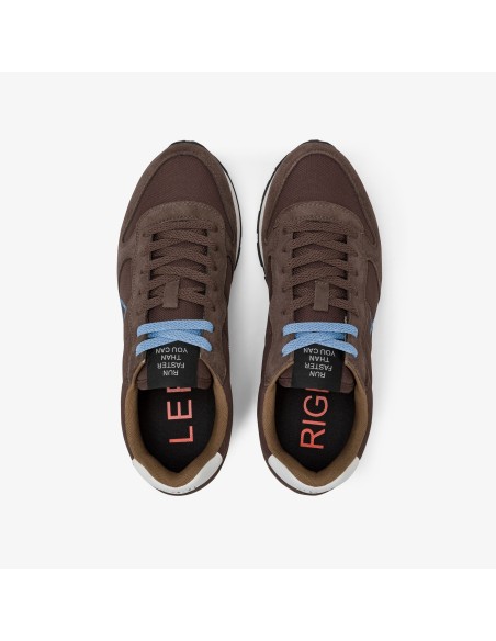 Tirenna Uomo Abbigliamento: Sun68 sneaker Tom in nylon e suede marrone