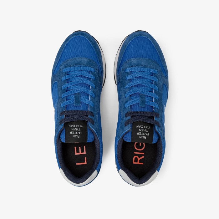 Tirenna Uomo Abbigliamento: Sun68 sneaker Tom in nylon e suede royal