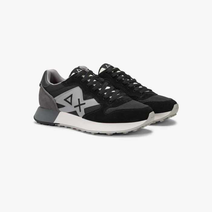 Tirenna Uomo Abbigliamento: Sun68 sneaker Jaki Solid in nylon nero 2