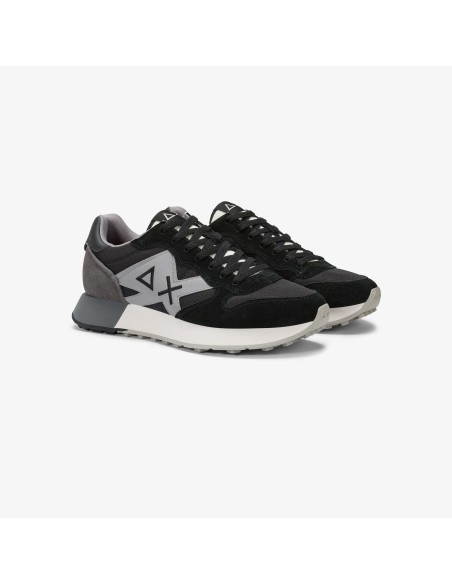 Tirenna Uomo Abbigliamento: Sun68 sneaker Jaki Solid in nylon nero