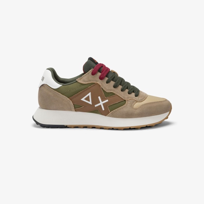 Tirenna Uomo Abbigliamento: Sun68 sneaker Jaki Bicolor nylon beige