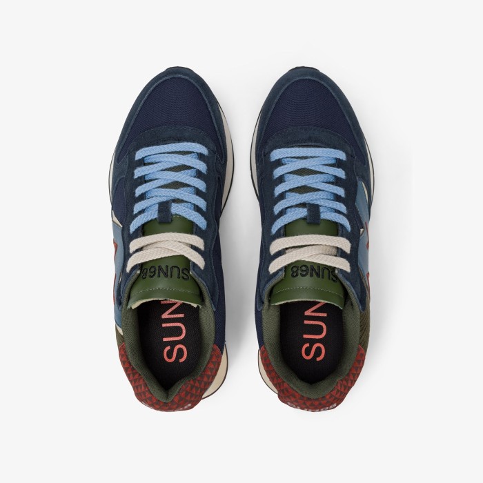 Tirenna Uomo Abbigliamento: Sun68 sneaker Jaki Winter nylon navy blue