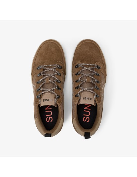 Tirenna Uomo Abbigliamento: Sun68 sneaker Genius Solid in nylon volpe