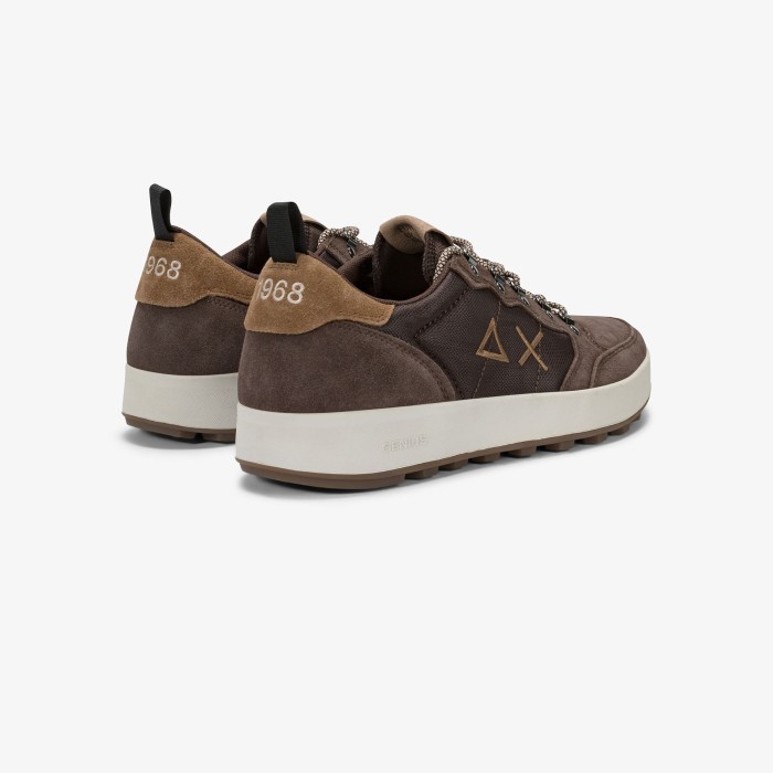 Tirenna Uomo Abbigliamento: Sun68 sneaker Genius Solid nylon marrone