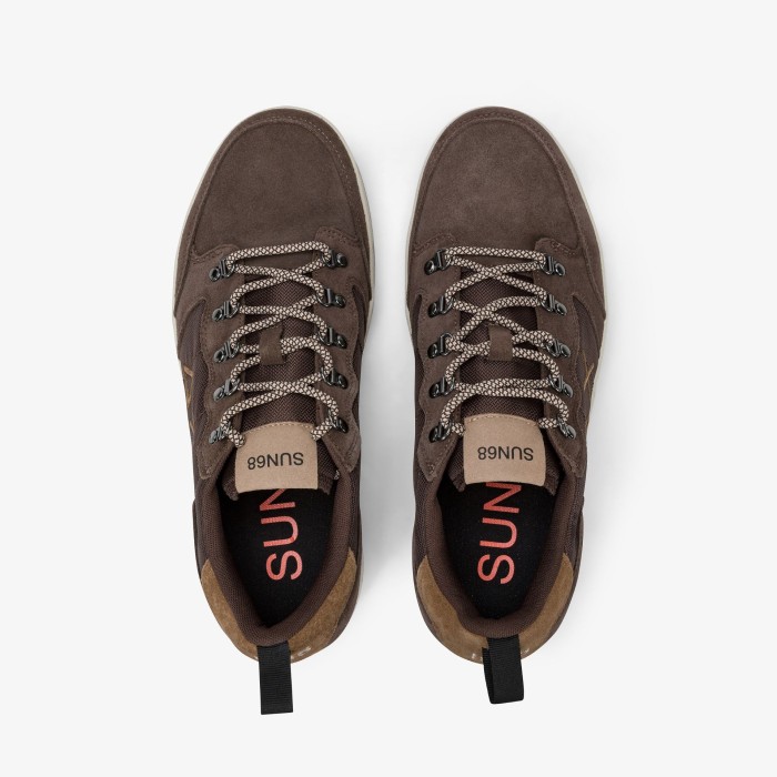 Tirenna Uomo Abbigliamento: Sun68 sneaker Genius Solid nylon marrone