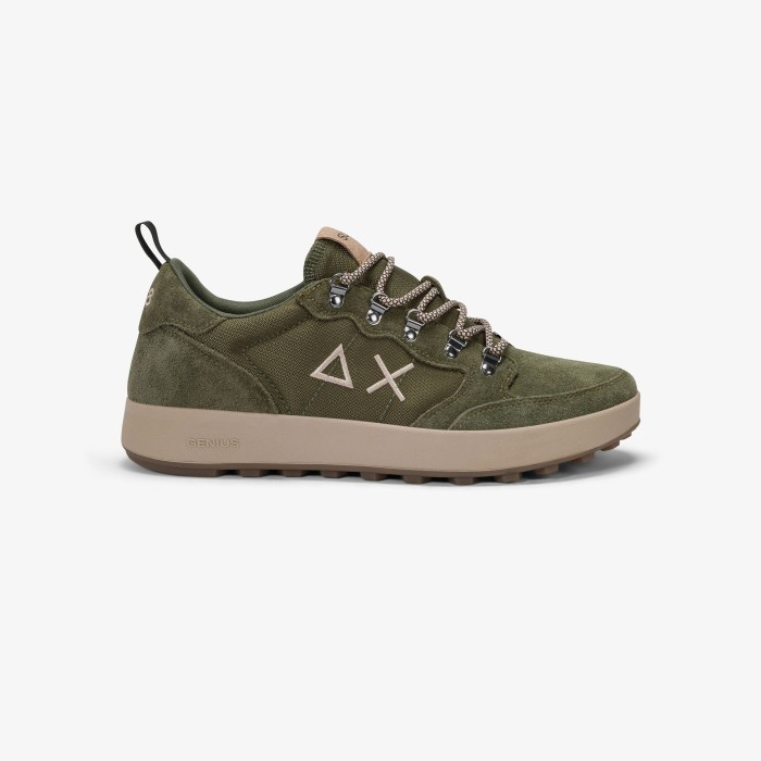 Tirenna Uomo Abbigliamento: Sun68 sneaker Genius Solid nylon militare