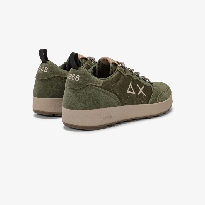 Tirenna Uomo Abbigliamento: Sun68 sneaker Genius Solid nylon militare