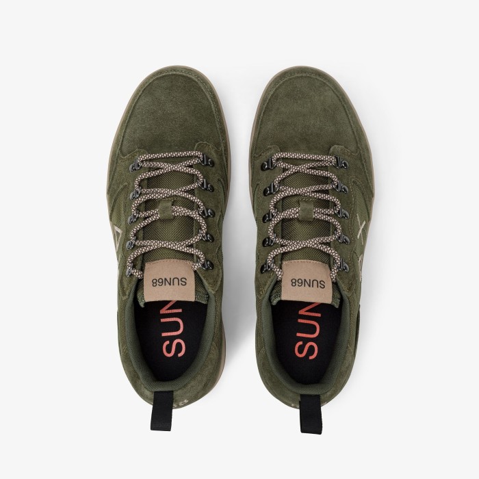 Tirenna Uomo Abbigliamento: Sun68 sneaker Genius Solid nylon militare