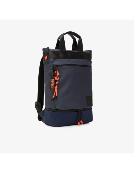 Tirenna Uomo Abbigliamento: Sun68 zaino porta laptop in PU navy blue