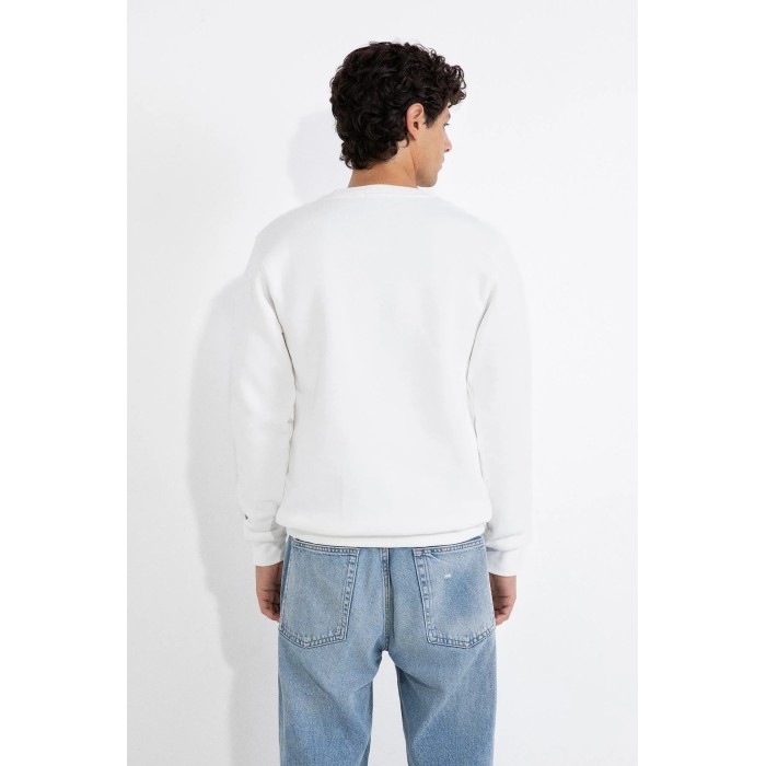 Tirenna Uomo Abbigliamento: Superculture felpa girocollo bianco