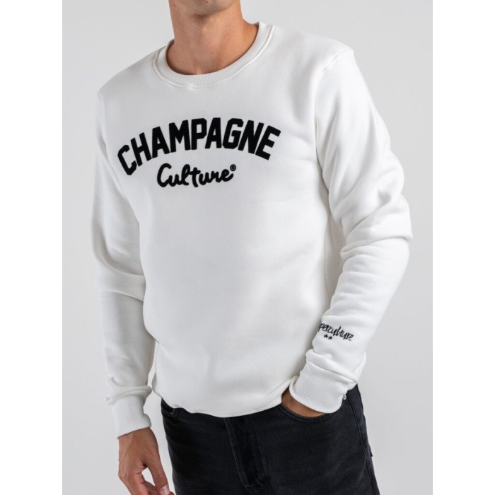 Tirenna Uomo Abbigliamento: Superculture felpa girocollo bianco 2