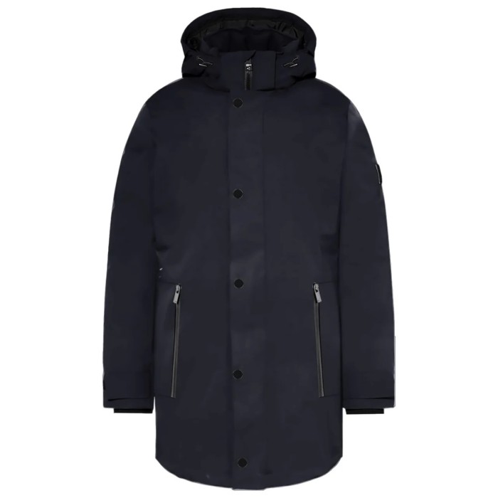 Tirenna Uomo Abbigliamento: Markup Long Parka c/capp. blu 3 layers