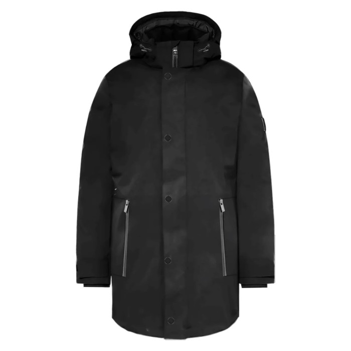 Tirenna Uomo Abbigliamento: Markup Long Parka c/capp. nero 3 layers