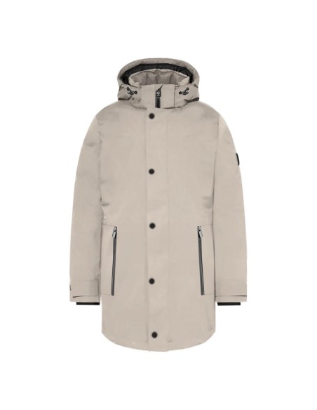 Tirenna Uomo Abbigliamento: Markup Long Parka c/capp. beige 3 layers