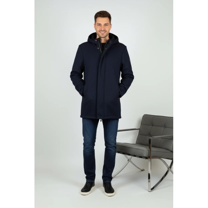 Tirenna Uomo Abbigliamento: Markup giaccone c/capp. blu