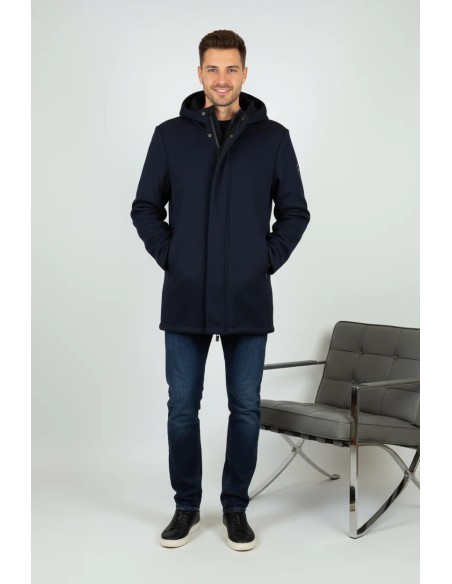 Tirenna Uomo Abbigliamento: Markup giaccone c/capp. blu