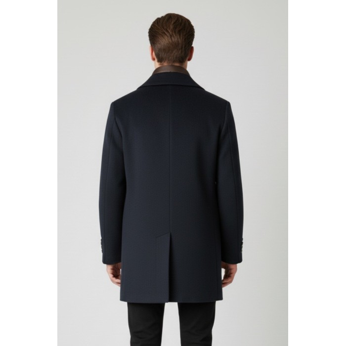 Tirenna Uomo Abbigliamento: Markup cappotto c/pettorina blu