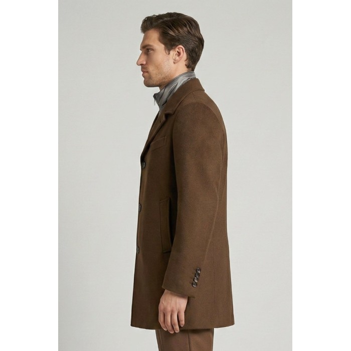 Tirenna Uomo Abbigliamento: Markup cappotto c/pettorina moro