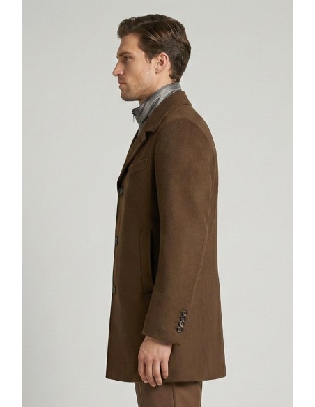 Tirenna Uomo Abbigliamento: Markup cappotto c/pettorina moro