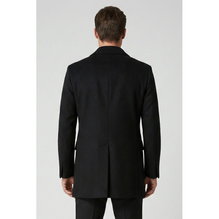 Tirenna Uomo Abbigliamento: Markup cappotto c/pettorina nero