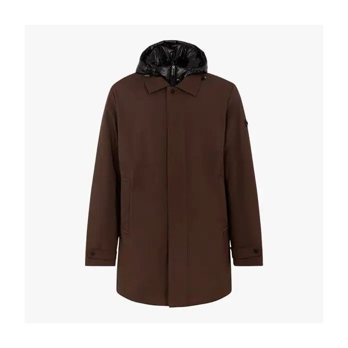 Tirenna Uomo Abbigliamento: Markup impermeabile c/pettorina moro