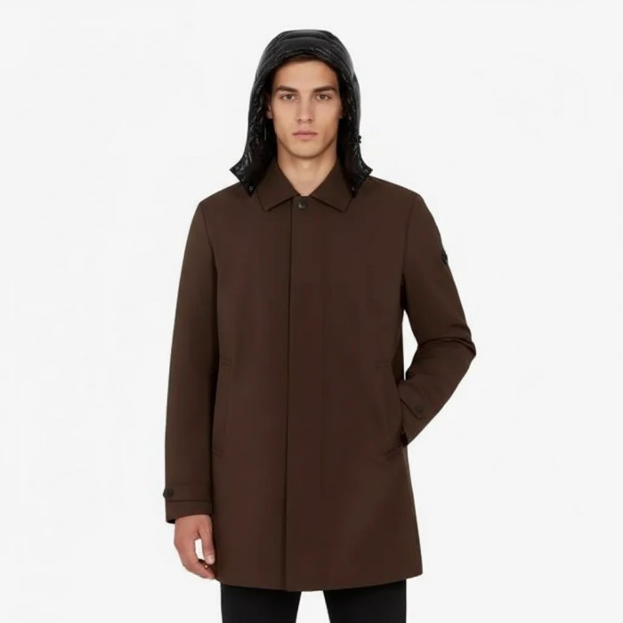 Tirenna Uomo Abbigliamento: Markup impermeabile c/pettorina moro