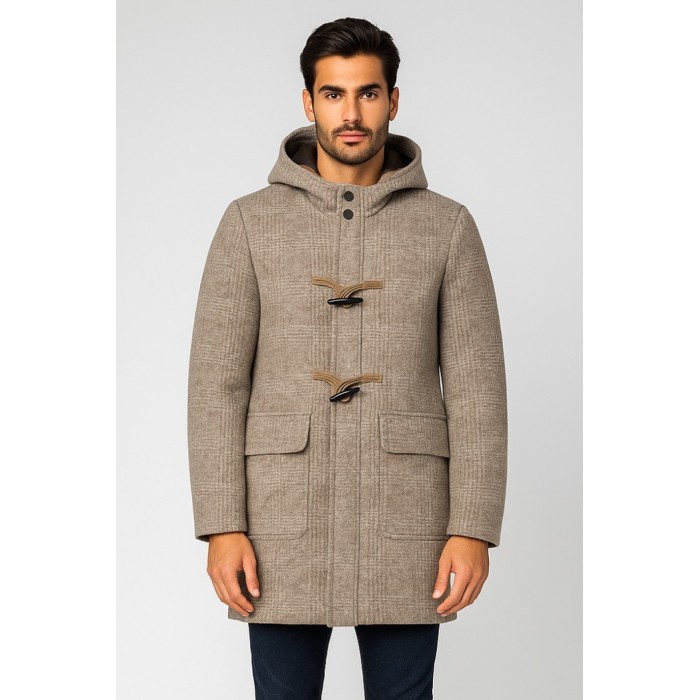 Tirenna Uomo Abbigliamento: Markup montgomery c/capp. quadri beige