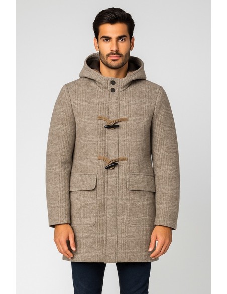 Tirenna Uomo Abbigliamento: Markup montgomery c/capp. quadri beige