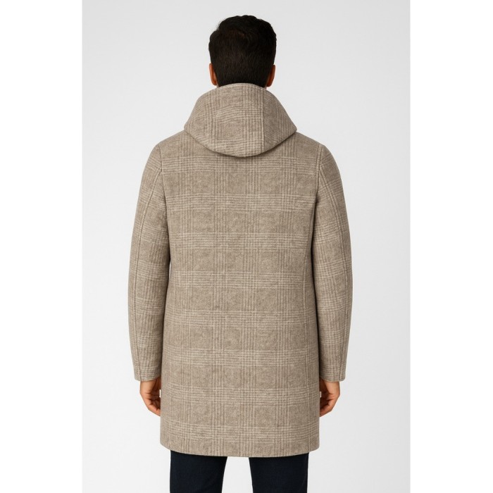 Tirenna Uomo Abbigliamento: Markup montgomery c/capp. quadri beige