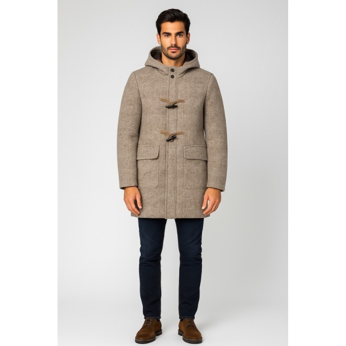 Tirenna Uomo Abbigliamento: Markup montgomery c/capp. quadri beige