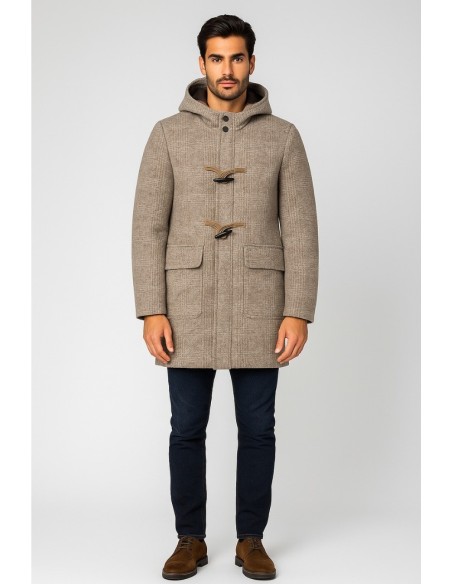 Tirenna Uomo Abbigliamento: Markup montgomery c/capp. quadri beige