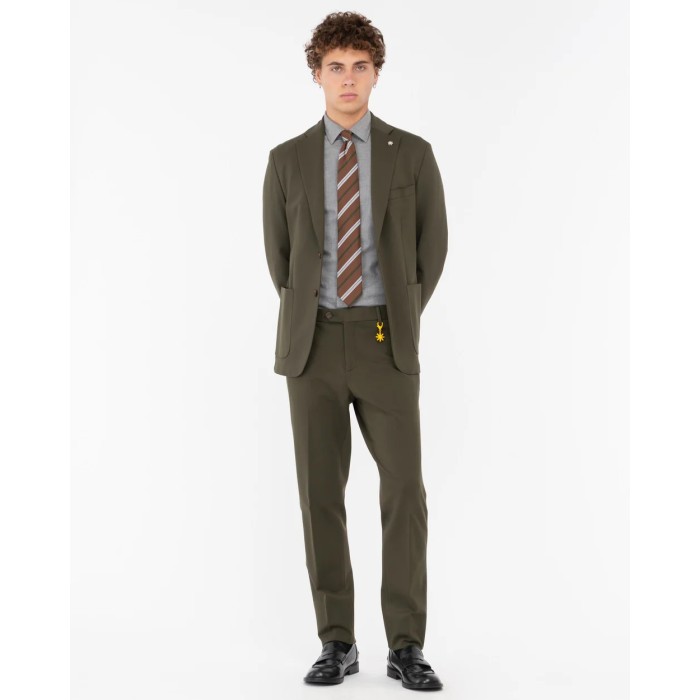 Tirenna: Manuel ritz pantalone jersey punto milano verde P1858MC